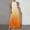 Orange, variant on ZZwxWA Womens Summer Halter Neck Maxi Dress Sleeveless Pleated Flowy Long Dress Causal Travel Vacation Beach Sundress Gradient Color Cold Shoulder Ladies Sundress