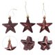 thumbnail image 5 of 18 piezas elegantes estrellas de cinco puntas árbol de Navidad decoración de estrellas decoraciones colgantes de Navidad, 5 of 7