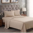 thumbnail image 2 of Superior Egyptian Cotton 300 Thread Count Deep Pocket Sheet Set, King, Tan, 2 of 5