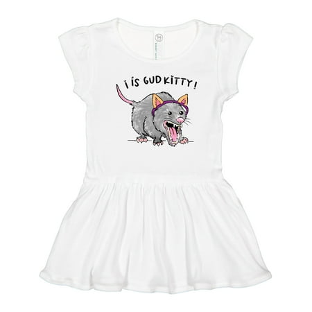 

Inktastic Funny Possum Hissing Wearing Cat Ears I is GUD KITTY! Gift Toddler Girl Dress