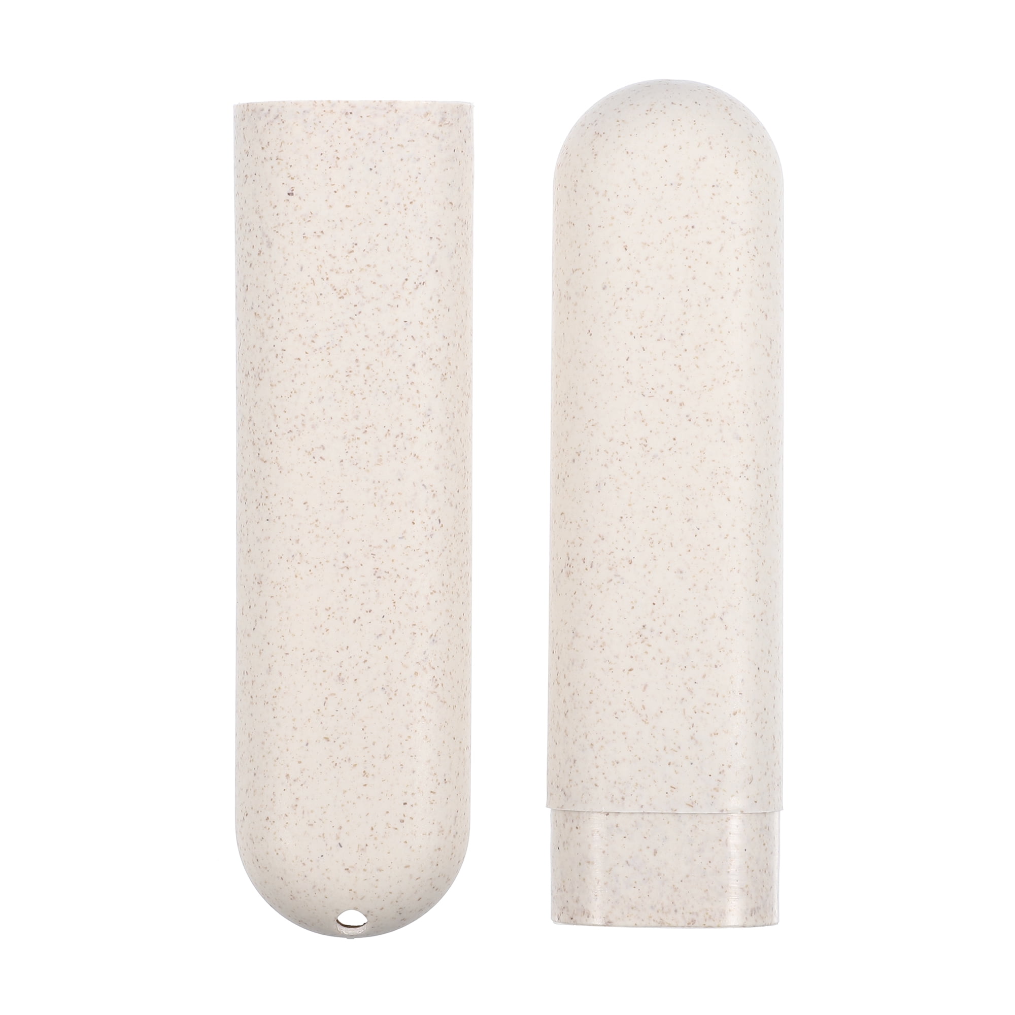 Unique Bargains 2Pcs Traveling Toothbrush Holders Case for Travel Beige 8.07"x1.22"x0.83"