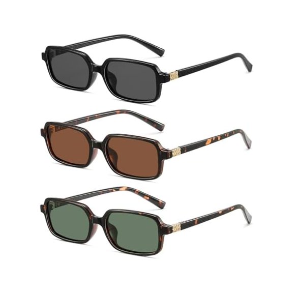 Polarized Narrow Rectangle Sunglasses for Women Men Trendy Y2k Retro 90s Sun Glasses