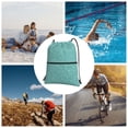 thumbnail image 6 of Naloa Teal Green Glitter Drawstring Backpack String Bag Cinch Water Resistant for Gym Shopping Sport Yoga, 6 of 6