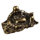 thumbnail image 3 of Golden Small Buddha Statue for Home Use Brass Material Desk Decorations with Details 6.5, 3 of 5