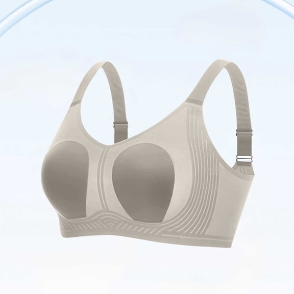 Women's Push Up Lace Padded Plunge No Underwire Lift Up Bras Add 1 Cup Boost Brassiere Gray M