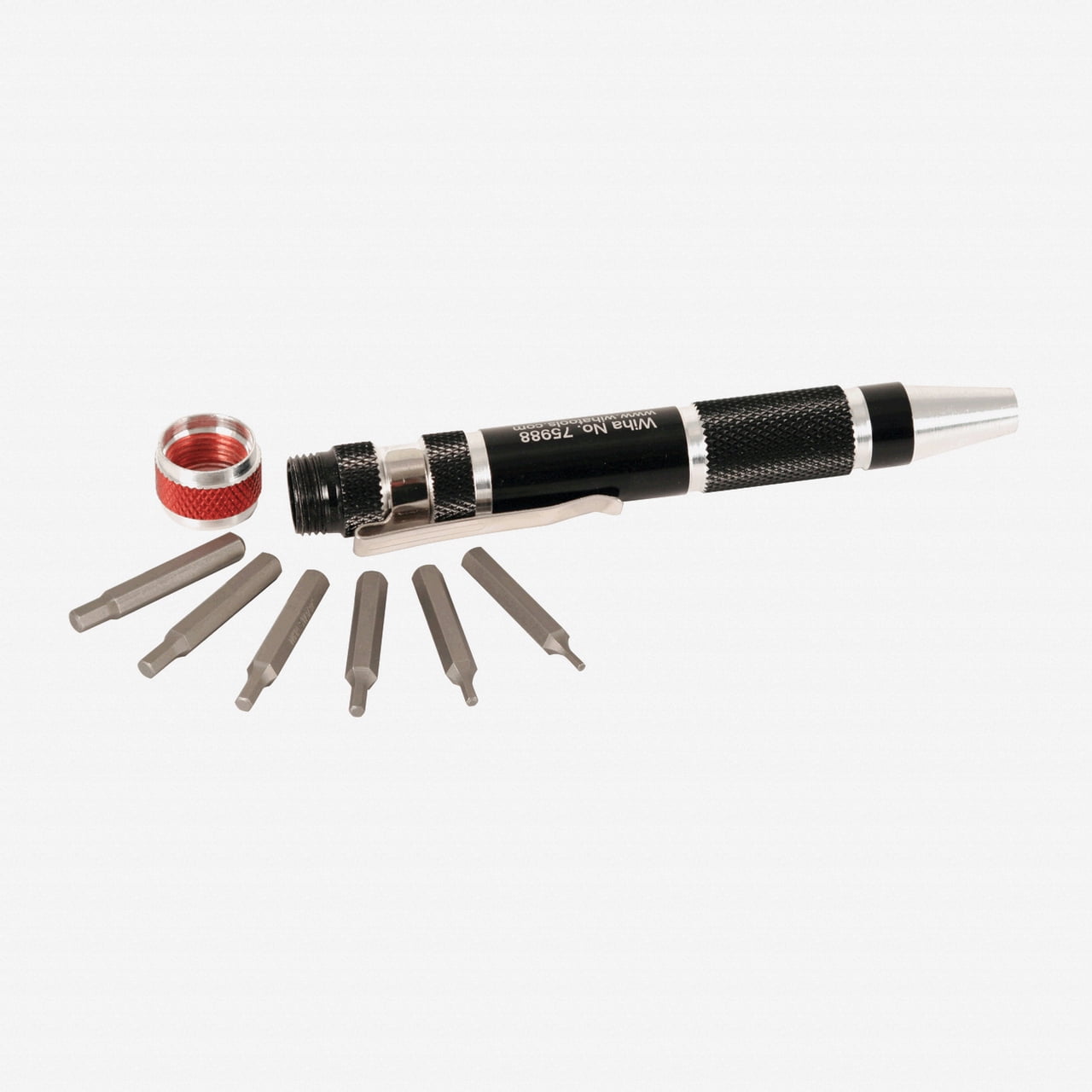 Wiha 75981 Slotted/Phillips Pen Handle Storage MicroBit Set 7 Piece
