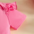 thumbnail image 4 of NOLDARES Newborn Infant Baby Girl Clothes Romper Set 3 Piece Jumpsuit Floral Shorts Headband Bow Short Sleeve Cute(Hot Pink,3-6 M), 4 of 9