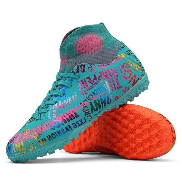 Soccer Cleats Mens Soccer Shoes Boys Professional High Top Football Boots Indoor Outdoor Competition Training Shoes Comfortable Turf Football Shoes Walmart