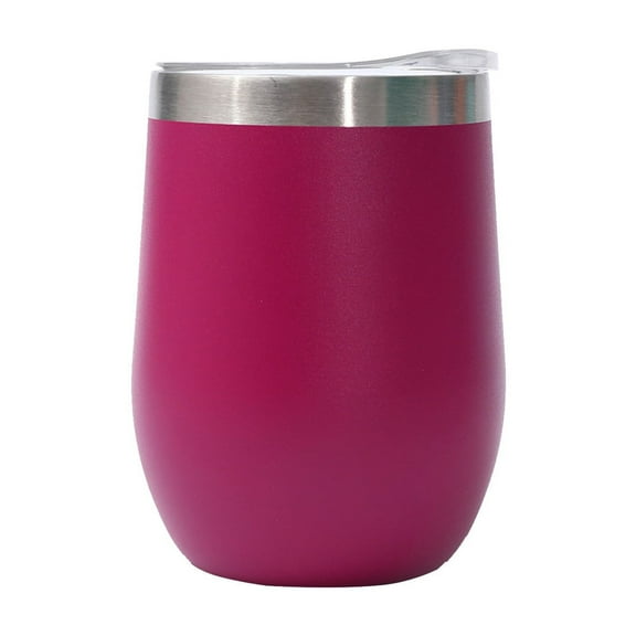 Stainless Steel Wine Tumbler with Lid,Wine Glass Tumbler Double Wall Vacuum Insulated Travel Tumbler Cup for Coffee, Wine, Cocktails, Ice Cream