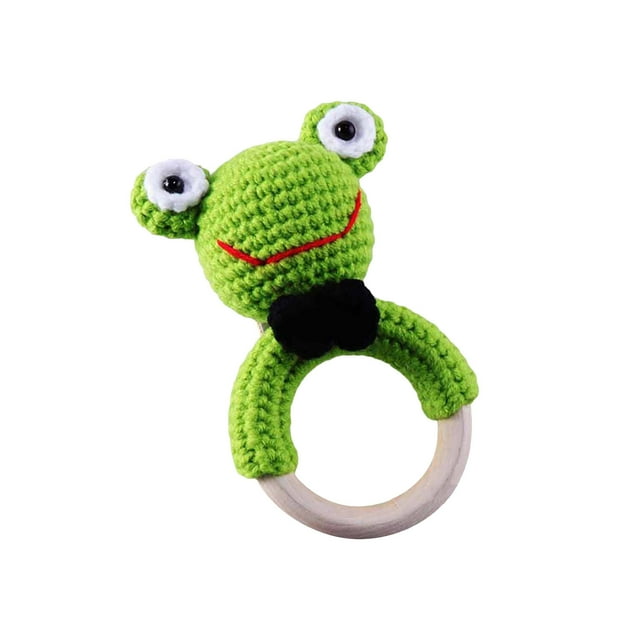 Agiferg Cartoon Knitting Handmade Crochet Knitting Rattle Ring Suzuki Ring