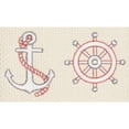 thumbnail image 3 of Authentic Hotel and Spa Turkish Cotton Nautical Embroidered Light Grey 2-piece Towel Hand Set, 3 of 3