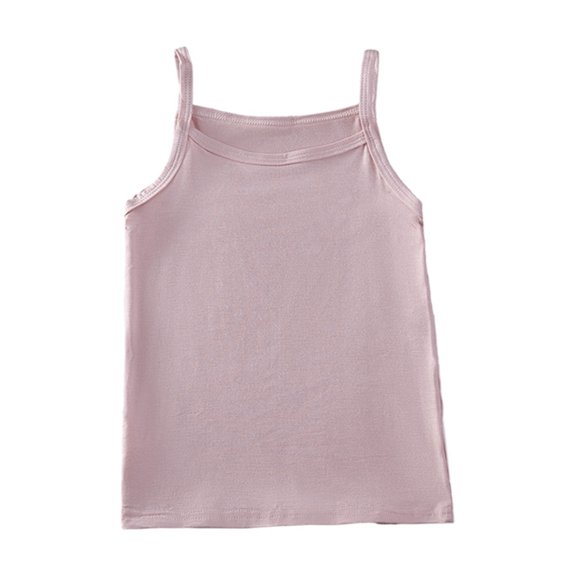 GYRATEDREAM Girl’s Sleeveless Tank Top – Stretch Undershirts Cami Camisole Tank Tops, Soft Comfortable Scoop Neck Undershirts Camis, UV Protective Fabric, Rated UPF 50 for 4-15Y