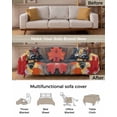 thumbnail image 3 of Fall Raccoon Animal Sofa Couch Covers for Dogs,Washable Sectional Couch Slipcovers for Loveseat with Tassels,Orange Red Autumn Maple Leaf Non Slip Sofa Throw Cover Blanket Large 71''x102'', 3 of 8