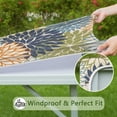 thumbnail image 6 of Square Tablecloth with Elastic Edges 34 * 34 Inch Waterproof Floral Art Modern Classic Table Cover Washable Indoor and Outdoor for Party Kitchen Dinner Banquet Patio Picnic, 6 of 6