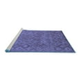 thumbnail image 2 of Ahgly Company Machine Washable Indoor Round Abstract Blue Modern Area Rugs, 7' Round, 2 of 4