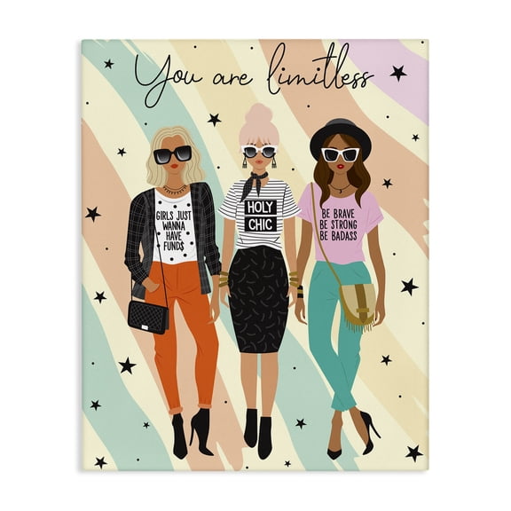 Stupell Industries Contemporary You Are Limitless Fashionistas Canvas Art, 16 x 20, by Ilis Avilés