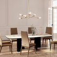 thumbnail image 3 of Modern Gold Sputnik Chandelier Transitional Glass Linear Foyer Pendant Lights for Dining Room, 3 of 5