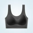 thumbnail image 2 of Swuxness Women's Full Cup Support Bra, Womens Bras, Women Padded Bra Seamless with Insert Breathable Comfortable Wide Straps Bra Black, 42/95AB, 2 of 5