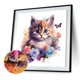 thumbnail image 5 of Pintura de diamante 5D DIY, kit de gato con taladro redondo completo, decoración del hogar, 30x30cm, 5 of 9