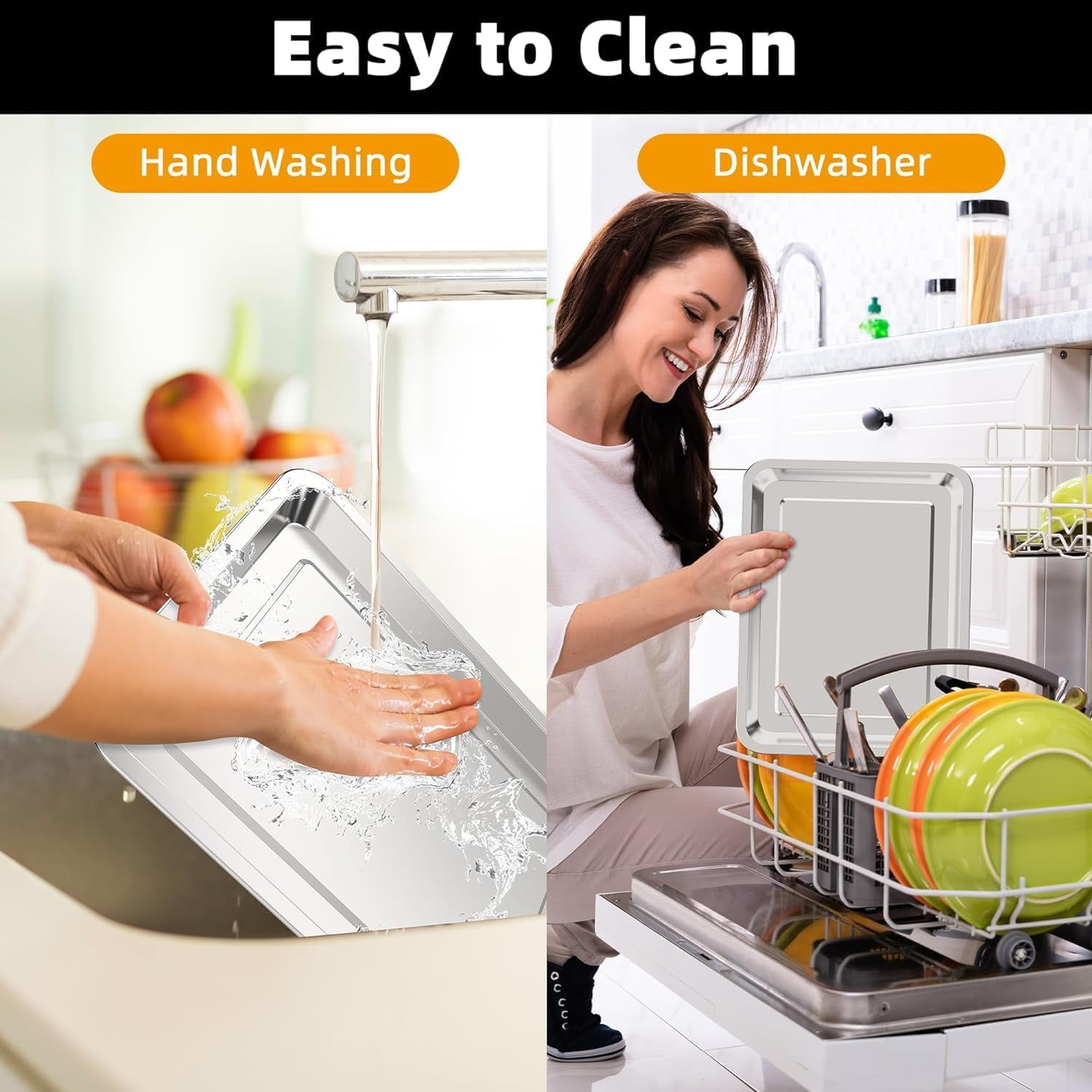 Air Fryer Basket for Oven, 2 in 1 Nonstick Air Fry Basket with Mesh Great for Oven, Dishwasher Safe – - (15.43" x 11.53", Silver)