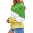 thumbnail image 5 of Xuanfei Women Casual Long Sleeve Round Neck Colorblock Sweatshirts, 5 of 8
