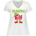 thumbnail image 3 of Inktastic Christmas Grandma Elf Women's Plus Size V-Neck T-Shirt, 3 of 5