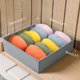 thumbnail image 5 of Organizador de cajones gris, juego de 2 cajas plegables de 6 compartimentos para lencería, bolsas de tela no tejida para guardar sujetadores, almacenamiento en cajones para el hogar, 5 of 5