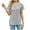 Gray-01, variant on Mittory Womens Fall V Neck Button Shirt Casual Loose Blouse Short Sleeve Open Front Cardigan Work Office Tunic Tops