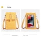 thumbnail image 2 of Bolso bandolera para mujer con pantalla táctil | Minimonedero de piel con ventana transparente y ranuras para tarjetas | Cartera ligera de hombro, 2 of 2