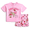 Bermuda Pink, variant on Baby Girls Graphic Tee and Bike Shorts Set, 2-Piece, Sizes Newborn-24M
