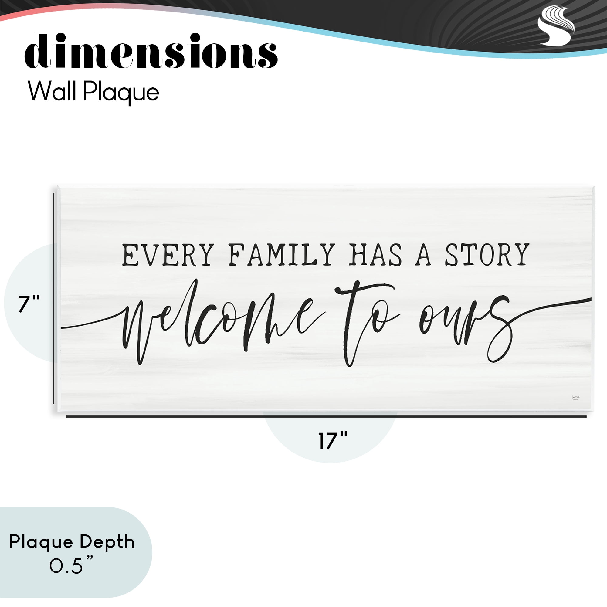 Stupell Industries Welcome To Our Family Story Wall Plaque Art, design by Lux + Me Designs