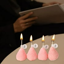 Nkmbld Scented Candles Gift Set, Strawberry Scented Candle Home Aromatherapy Holiday Candle Gifts for Women, Pink