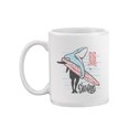 thumbnail image 2 of A Shark Surfer Mug  -Image by Shutterstock,, 2 of 4