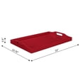 thumbnail image 6 of Pemberly Row Modern Serving Tray in Cranberry Red Wood Finish, 6 of 6