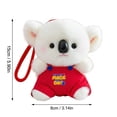 thumbnail image 2 of Koala Desk Companion Plush Soft White Stuffed Animal Charms with Colorful Outfits for Office Decor and Travel Buddies Pink, 2 of 6