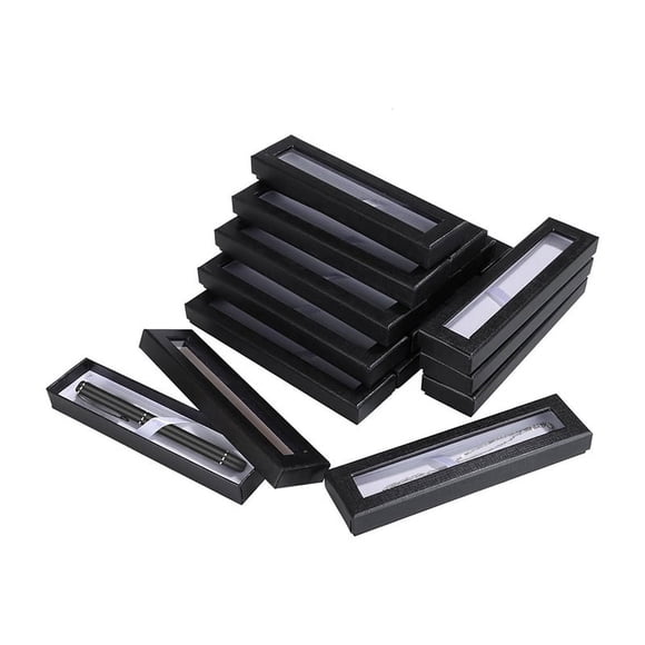 24pcs Empty Pen Gift Box with Clear Lid,Pen Box Pen Display Case for Presentation Jewelry Gift Packaging Office Supplies