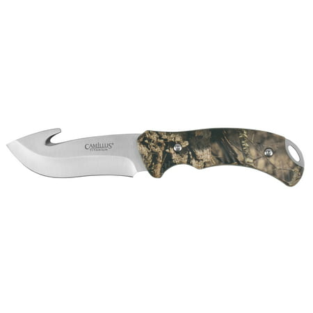 Camillus Gut Hook - Mossy Oak with Sheath (Best Hunting Knives With Gut Hook)