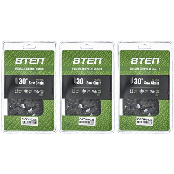 Full Chisel Chainsaw Chain 30 inch .063 .404 91DL for Stihl 39460050091 3 Pack 810-CCC2447H