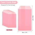thumbnail image 2 of Uxcell 100Pcs Kraft Paper Treat Bags, 6" x 3" Greaseproof Candy Bags Flat Favor Bags Small Gift Bags, Pink, 2 of 6