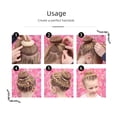 thumbnail image 2 of Tocado de flores, anillo para el cabello, herramienta para el cabello con forma de bola, rizador de cabello con temperamento de donut para personas perezosas, 2 of 5
