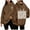 Brown, variant on WILLBEST Hoodies women Women's Casual Crew Neck Pocket English Letter Printed Hoodies Hoodies virgil abloh
