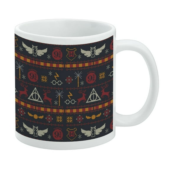 Harry Potter Sweater Pattern White Mug