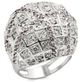 thumbnail image 1 of Bague en Laiton Rhodié avec CZ de Qualité AAA en Fuchsia pour Femmes Style Pierre Fuchsia LOA945 Taille 5, 1 of 1