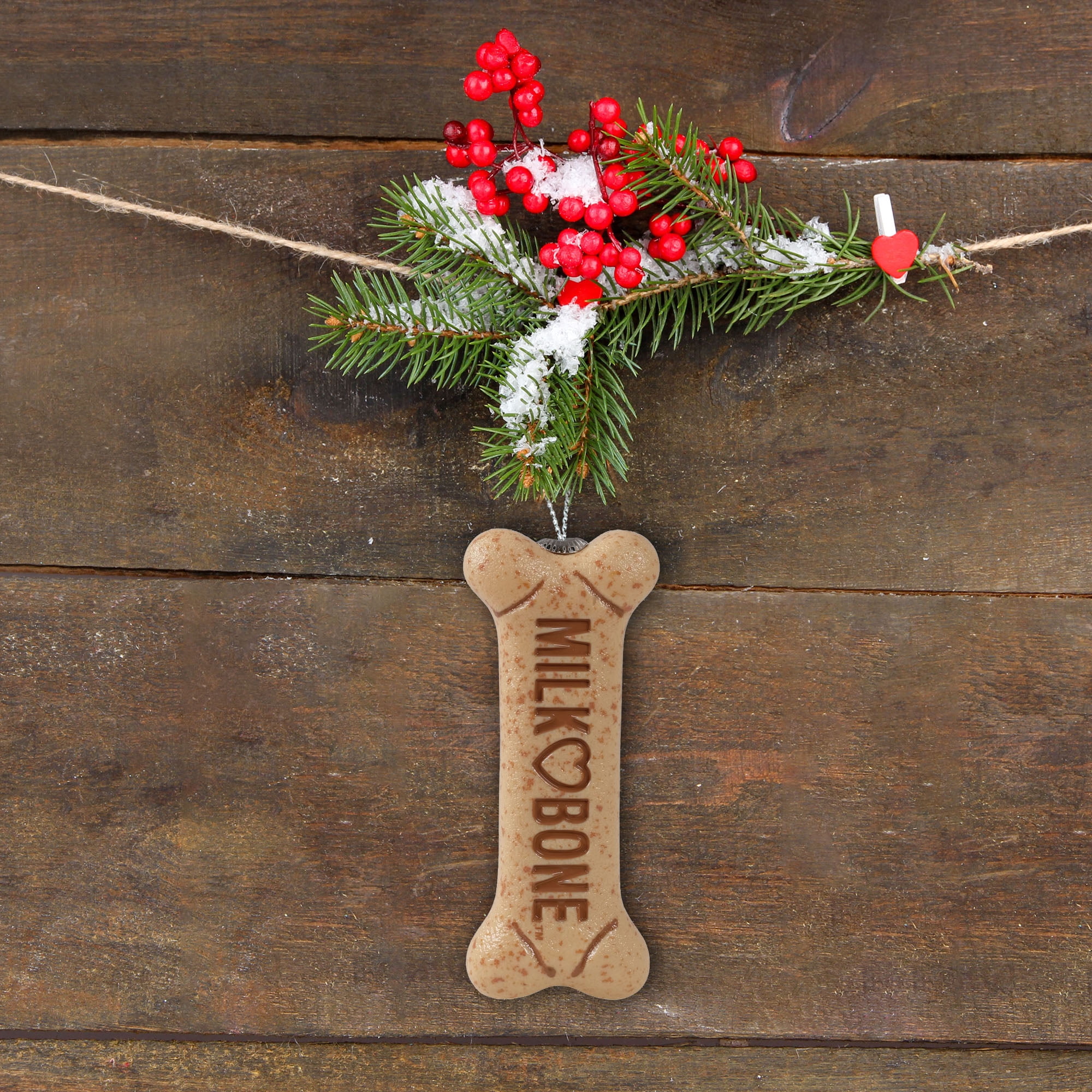 Milk Bone, Bone  Shaped Christmas Tree Ornament