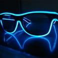 thumbnail image 2 of Light up Glasses,Flashing EL Wire Neon Rave Glasses Luminous LED Sunglasses Costumes for Party,Halloween, 2 of 3