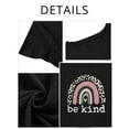 thumbnail image 3 of XCHQRTI Leopard Be Kind Shirt for Women Plus Size Graphic Tees Short Sleeve Tops, 3 of 7