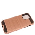 thumbnail image 3 of Apple iPhone 12 /iPhone 12 Pro (6.1") Phone Case Brushed Texture Slim Hybrid Dual Layer Hard & TPU Armor Rugged Cover for iPhone 12 /12 Pro ,by Xcell - Rose Gold, 3 of 8