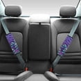 thumbnail image 2 of Chririnla Purple Bat Skull Pouch Seatbelt Covers 2 PCS Car Seat Belt Pads Easy Magic Tape Breathable Suitable for Van Auto, 2 of 8