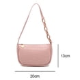 thumbnail image 2 of Bolso de mano tipo sobre clásico de piel sintética con efecto cocodrilo estilo retro para mujer, color rosa, 2 of 5
