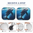 thumbnail image 6 of Zufioo Ice Blue Ocean Cute Dolphin Print Folding Car Windshield Sun Visor, Anti-ultraviolet Sun Visor, Suitable for Trucks, Vans Car Accessories-Small, 6 of 6